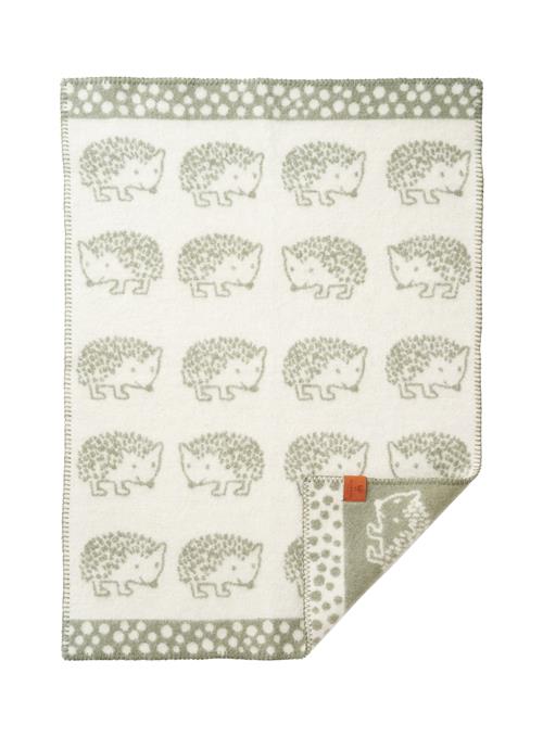 Klippan Yllefabrik Hedgehog Uldtæppe Green  Green-OS Wool Grøn  One Size  unisex