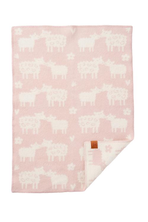 Klippan Yllefabrik Bää Lambswool Blanket Soft Pink  Soft Pink One Size  Lyserød  One Size  unisex