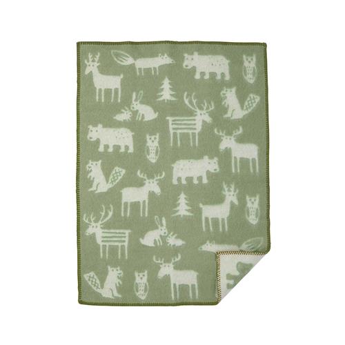 Klippan Yllefabrik Forest Lambswool Blanket Lime  Lime One Size  Grøn  One Size  unisex