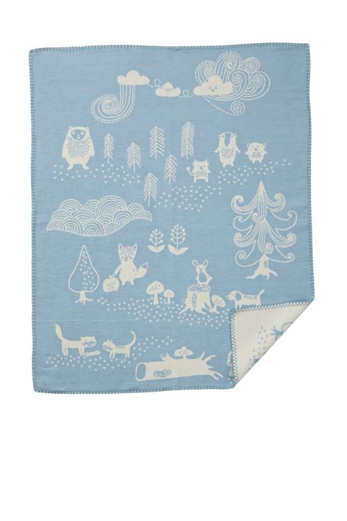 Klippan Yllefabrik Little Bear Tæppe Blue  Blue One Size  Blå  One Size