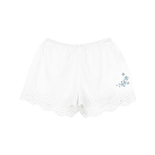 Konges Sløjd GOTS RHW X KS Fiori Shorts Optic White 7-8 Y    7-8 år  kvinde
