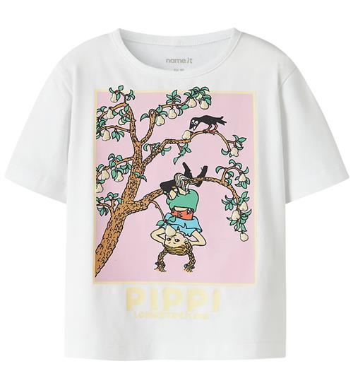 Name It T-shirt - NmfMuri - Pippi - Bright White