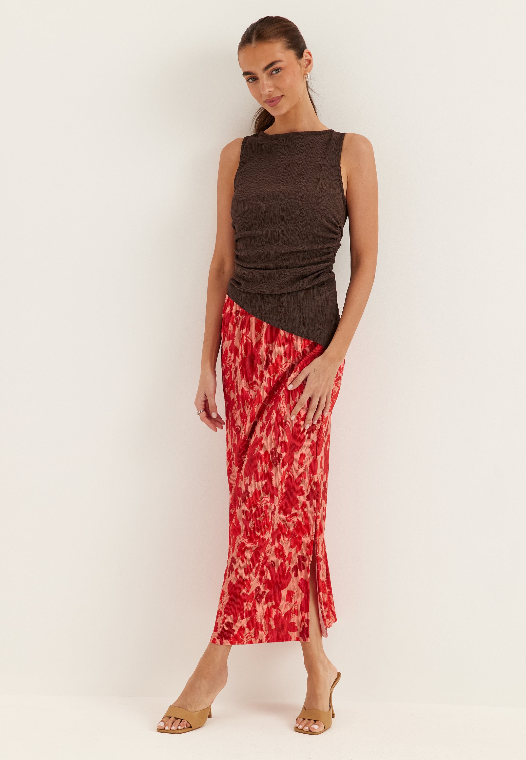 PIECES Pcflora Hw Ankle Skirt