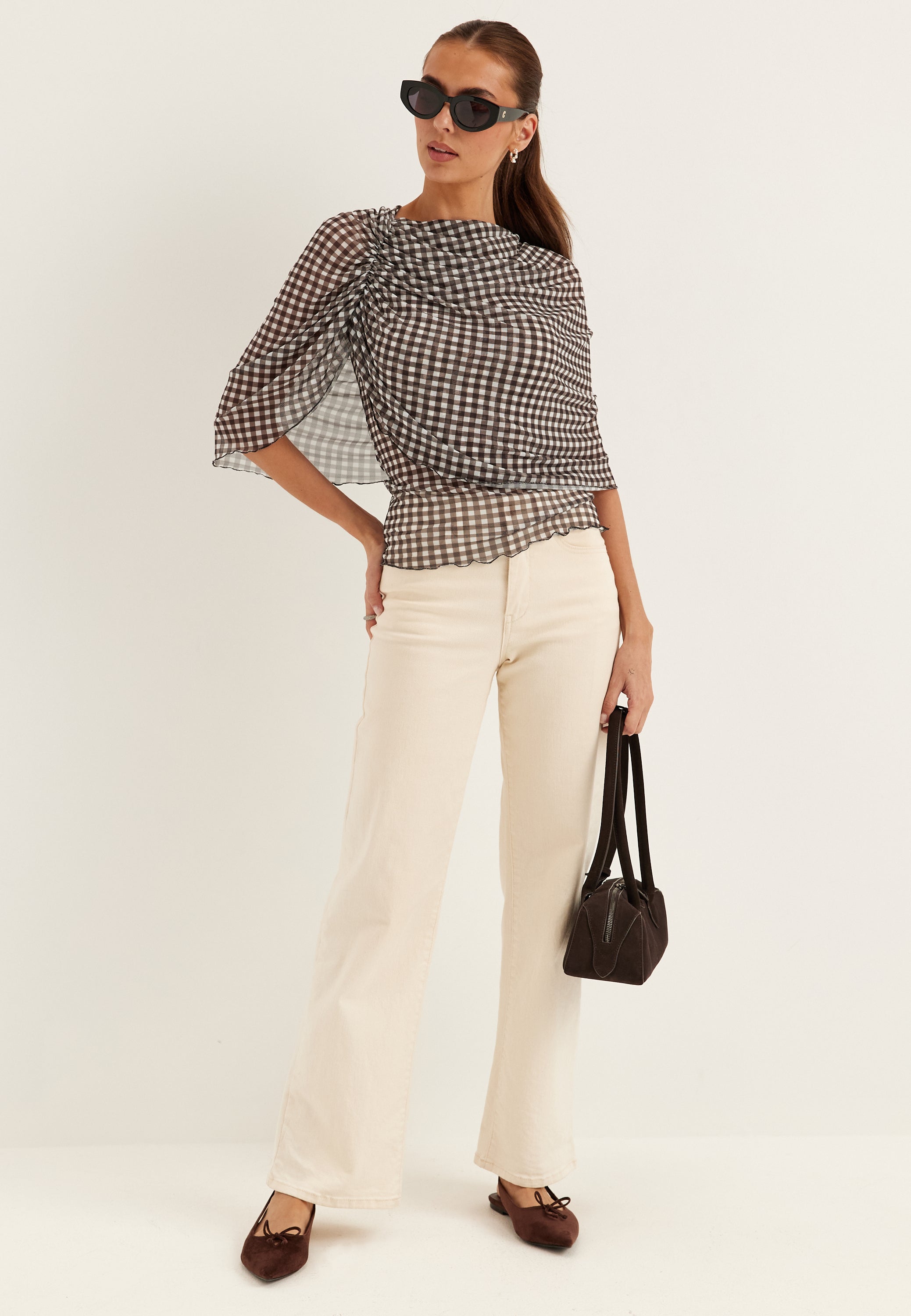 Bubbleroom Occasion Cape Mesh Top