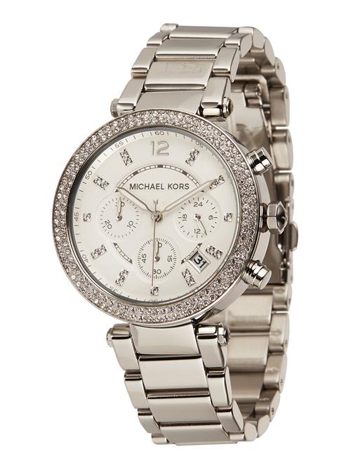 MICHAEL Michael Kors Analogt ur 'PARKER'  sølv / hvid