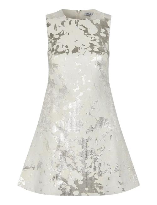 STINE GOYA | Metallic Woven Jacquard, Kick Pleat Mini Dress | S