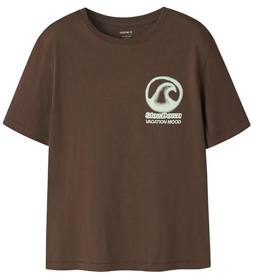 Name It T-shirt - NkmJust - Chestnut