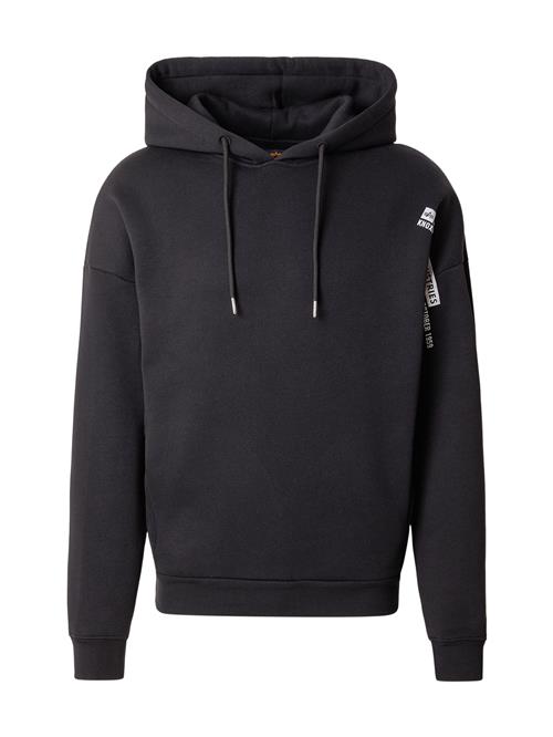 ALPHA INDUSTRIES Sweatshirt  sort / hvid