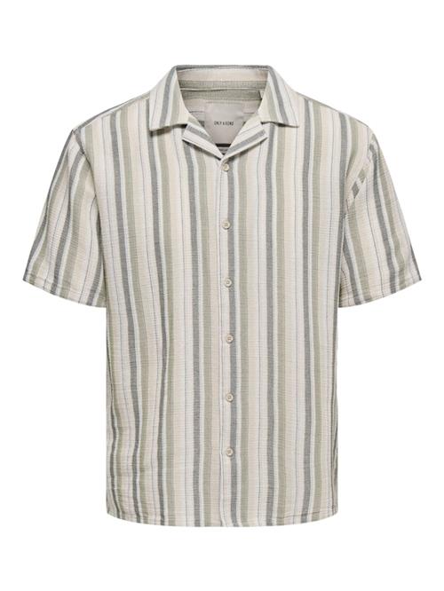 Only & Sons Skjorte 'ONSTrev'  creme / kit / khaki / oliven