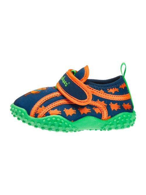 PLAYSHOES Strand-/badesko 'Pirat'  marin / cognac / æble / orange