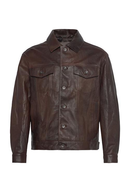GANT | Leather Trucker Jacket | M