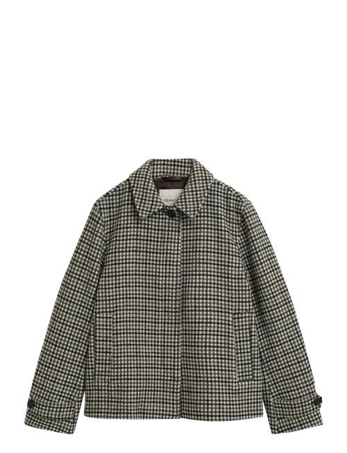 GANT | Checked Short Wool Blend Car Coat | S
