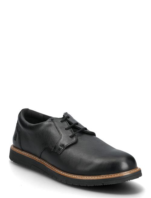 Hush Puppies | Men's Jenson Oxford  - Bold Black Leather | 45