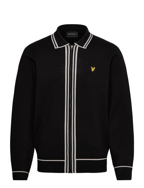 Lyle & Scott | Tipped Knitted Zip Through Jacket | XL