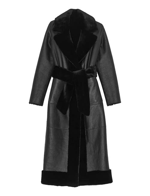 REMAIN Birger Christensen | Belted Soft Shearling Coat | 36