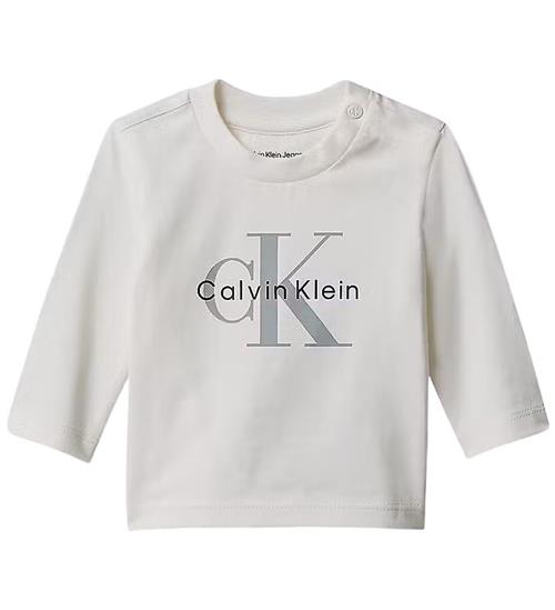 Calvin Klein Bluse - Monologo - Tofu White