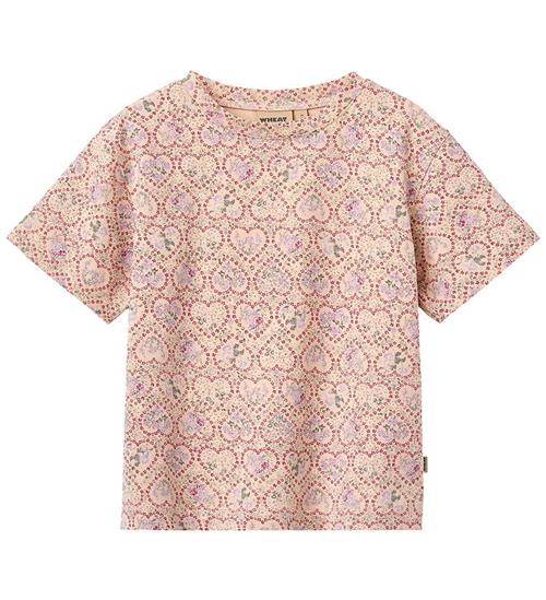 Wheat T-shirt - Ella - Magenta Heart Flowers