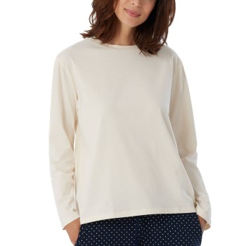 Schiesser Women Mix and Relax Long Sleeved Shirt Creme bomuld 34 Dame