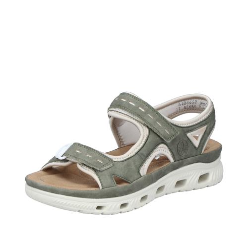 Rieker Sandaler '64066'  grøn / hvid