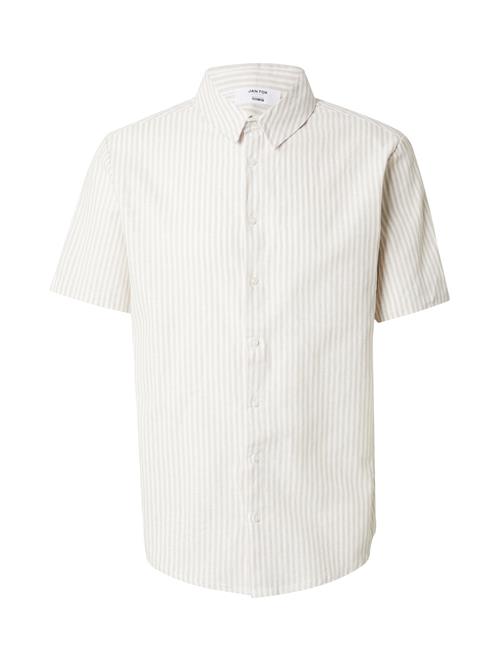 DAN FOX APPAREL Skjorte 'Selim'  taupe / hvid