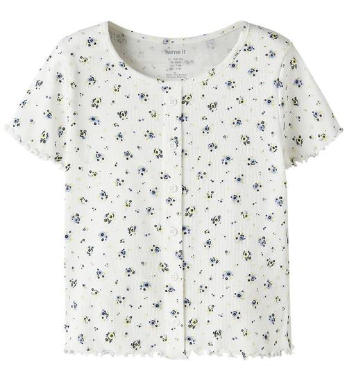 Name It T-shirt - Rib - NkfVemia - Bright White/Floral