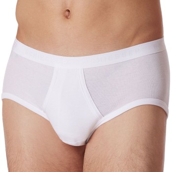 Schiesser Fine Rib Sport Brief 3XL-6XL Hvid bomuld 4XL Herre