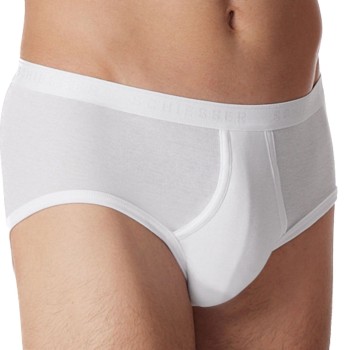 Schiesser 2P Fine Rib Sport Briefs 3XL-4XL Hvid bomuld 4XL Herre