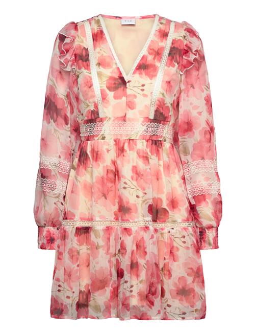 Vila | Viroman New V-Neck L/S Short Dress/Dc/Ka | 36