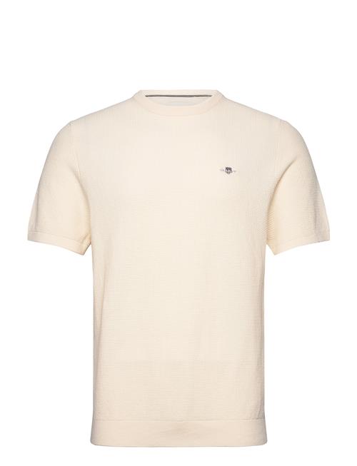 GANT | Micro Textured Cotton Ss C-Neck | XXL