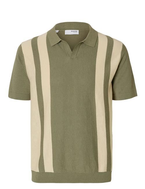 Selected | Slhmattis Ss Linen Blend Open Polo Noos | XXL
