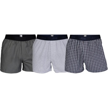 JBS 3P Organic Cotton Boxershorts Blå/Blå økologisk bomuld Large Herre