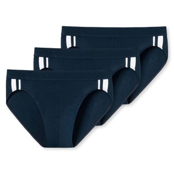 Schiesser 3P 95-5 Stretch Rio Slip Mørkblå bomuld Large Herre