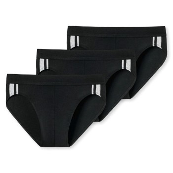 Schiesser 3P 95-5 Stretch Rio Slip 3XL-4XL Sort bomuld 4XL Herre