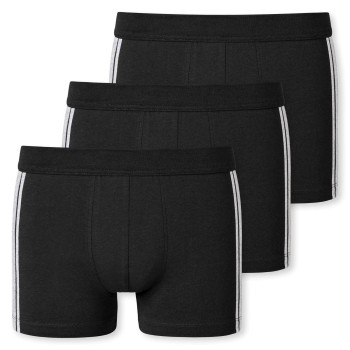 Schiesser 3P 95-5 Stretch Shorts 3XL-4XL Sort bomuld 3XL Herre