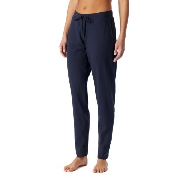 Schiesser Women Mix and Relax Cotton Pants Mørkblå bomuld 34 Dame