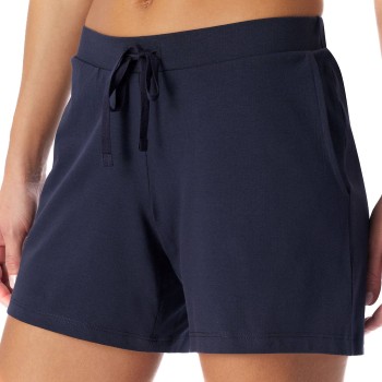 Schiesser Women Mix and Relax Cotton Shorts Mørkblå bomuld 44 Dame