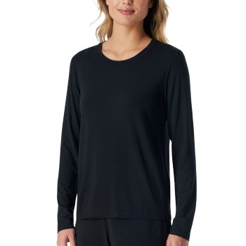 Schiesser Women Mix and Relax Longsleeved Shirt Sort modal 40 Dame