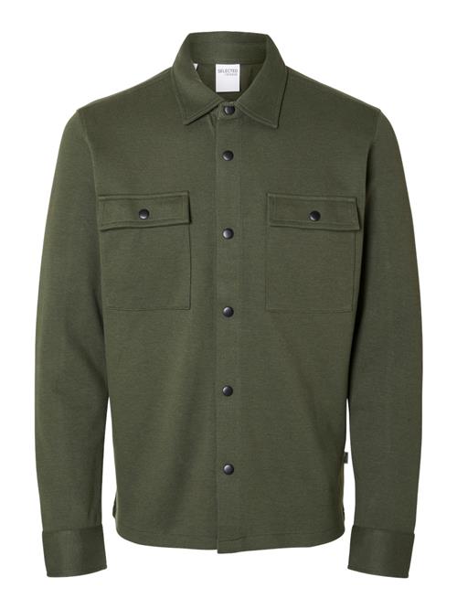 SELECTED Sweatjakke 'SLHJACKIE'  oliven