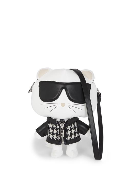 Karl Lagerfeld Skuldertaske 'IKON-Choupette'  ecru / sort / hvid