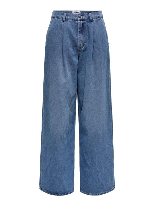 ONLY Jeans med lægfolder 'ONLIvy'  blå-meleret