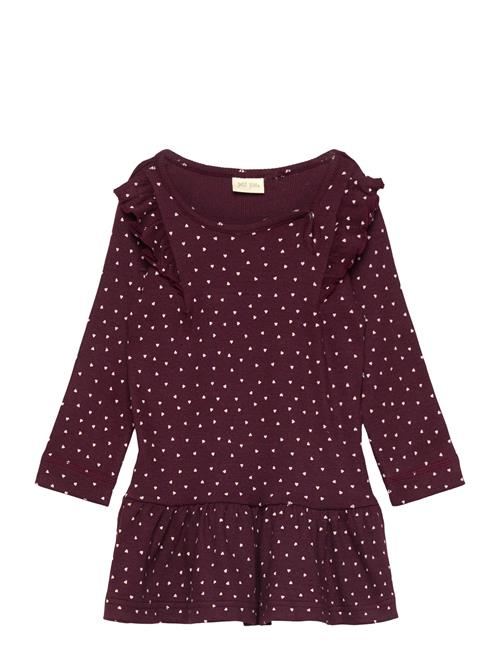 Petit Piao | Dress L/S Frill Modal Heart | 98