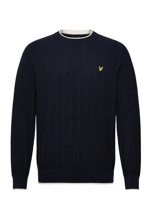 Lyle & Scott | Tipped Pique Knitted Crew Neck Jumper | L