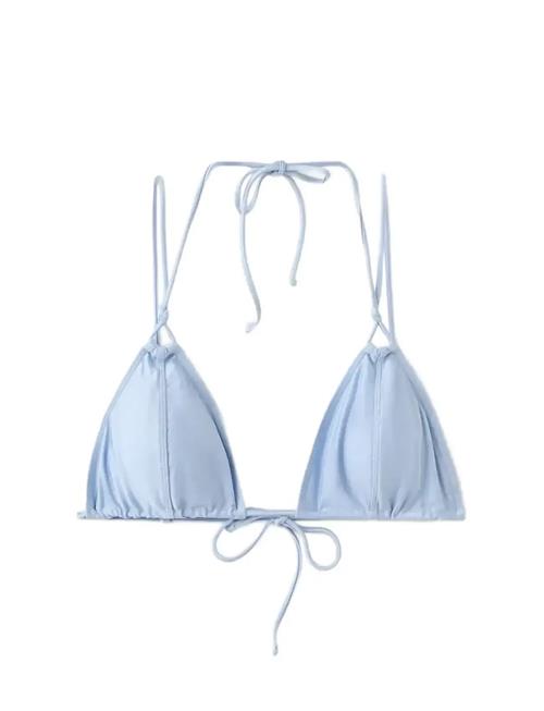 Mango | Satin Effect Tie-Side Bikini Top | S