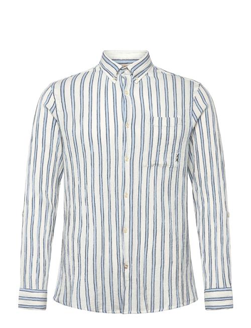Scotch & Soda | Striped Crinkle Structure Regularfit Shirt | XXL