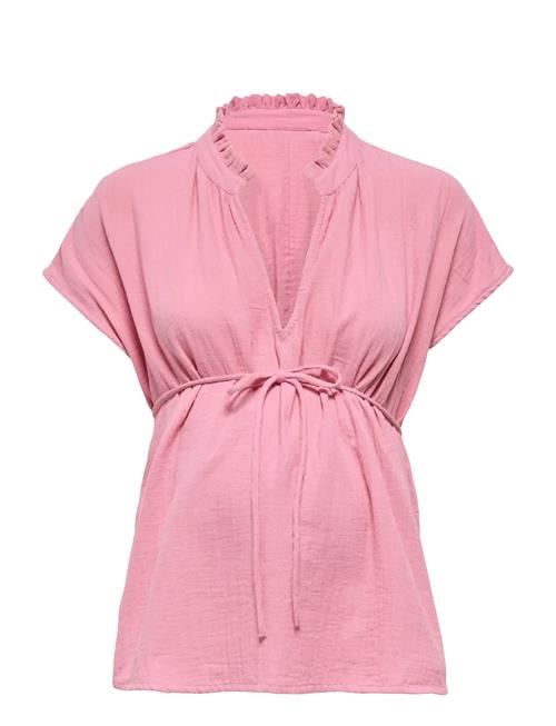 Only Maternity | Olmthyra S/S V-Neck Top Wvn | M
