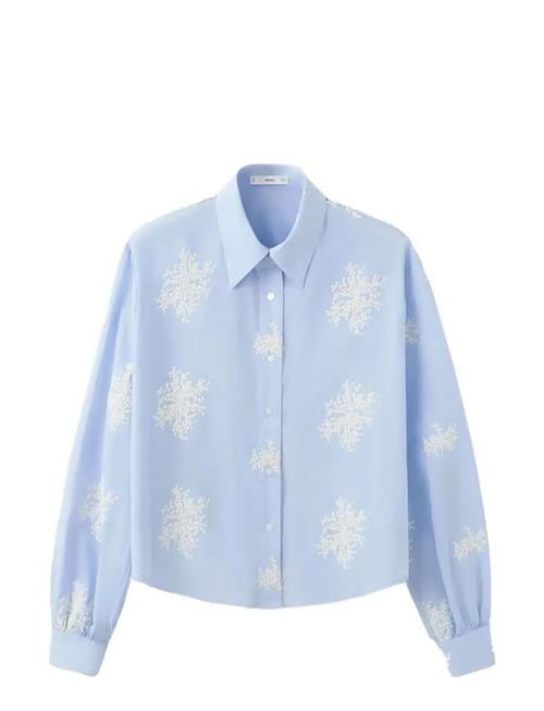 Mango | Floral Embroidered Shirt | L