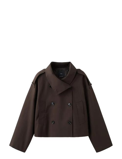 Mango | Funnel Neck Cropped Trench Coat | L