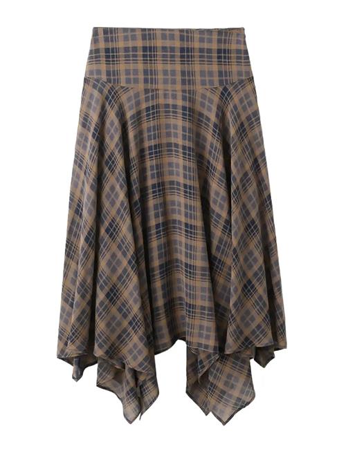 Mango | Checked Asymmetric Skirt | 38