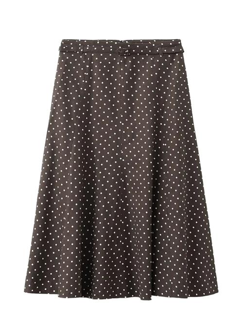Mango | Linen Polka Dot Skirt | 38