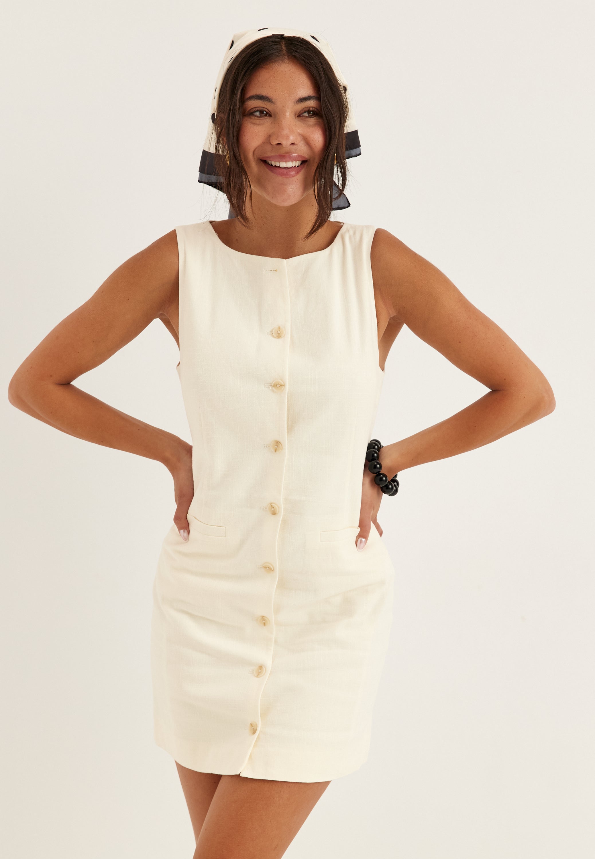 ONLY Onldola S/L LINEN BL WAISTCOAT